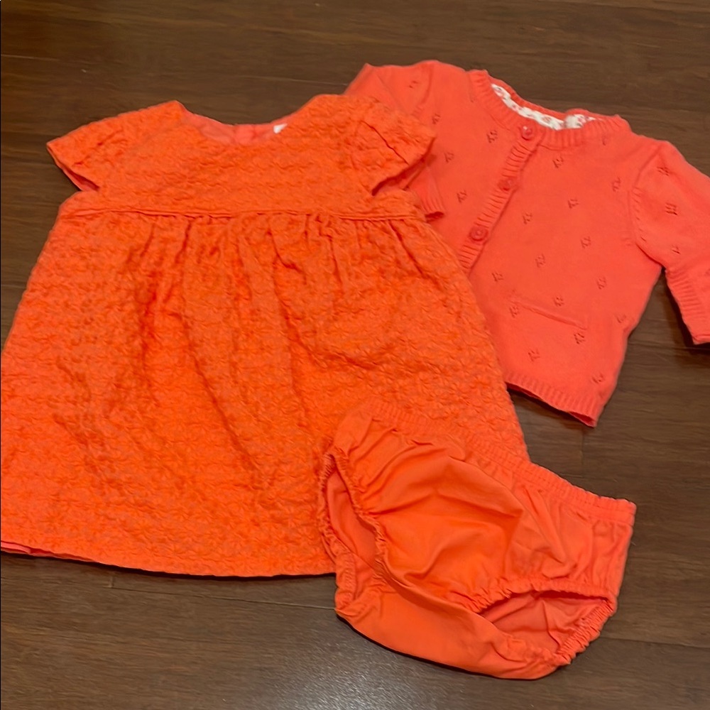 ❌Carter's Orange Knit Baby Sweater